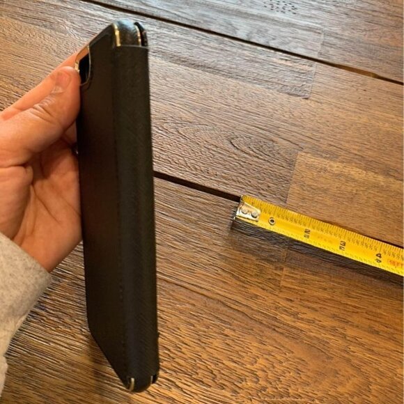 KATE spade ♠️ wallet iPhone case. Excellent condition. Black and gold. - Picture 7 of 8